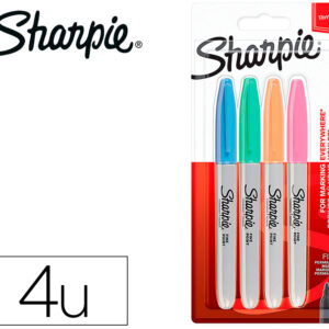 Marcador Sharpie Permanente Fino Ponta 1 Mm Blister 4 Unidades Cores Pastel Sortidas – SHARPIE