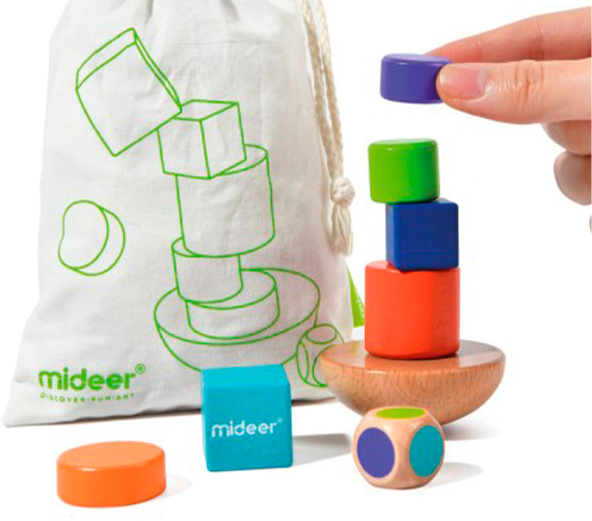 Jogo Mideer Equilibra As Figuras Madeira - MIDEER