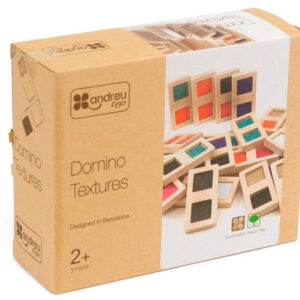 Jogo Didatico Andreutoys Domino Sensorial Texturas Madeira 28 Pecas