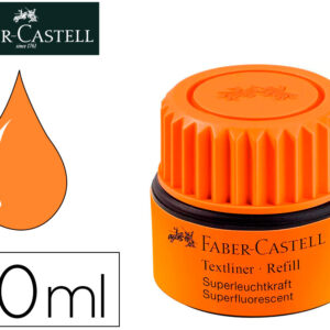 Tinta Marcador Fluorescente 1549 Com Sistema Capilar Cor Laranja Frasco De 30 Ml - FABER CASTELL