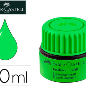 Tinta Marcador Fluorescente 1549 Com Sistema Capilar Cor Verde Frasco De 30 Ml - FABER CASTELL
