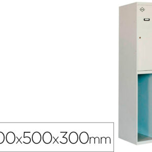 Cacifo Metalico Simonlocker 2 Portas Com Fechadura Respiro E Caixilho Para Etiquetas Cinza/Cinza 180