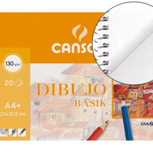 Bloco Desenho Canson Basik A4 Espiral 23 X 32.5 cm 20F Microperfurado