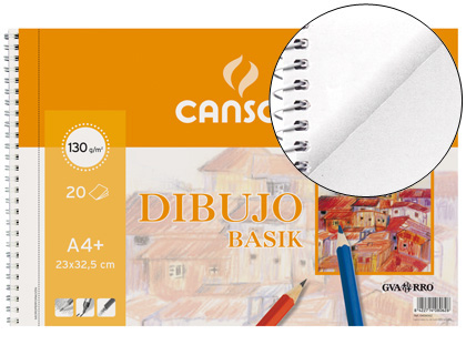 Bloco Desenho Canson Basik A4 Espiral 23 X 32.5 cm 20F Microperfurado