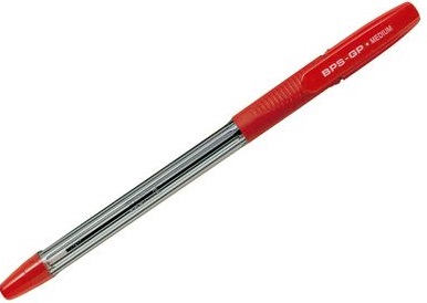 Caneta Pilot Bps-Gp Vermelho -Com Grip-Tinta Base de Oleo -Com Tampa