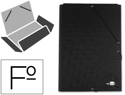 Pasta de Elasticos, Paper Coat, Folio, Preto