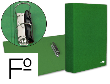 Capa 2 Aneis 40mm Cartão Forrado Paper Folio Verde
