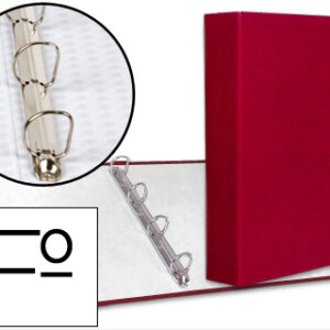 Capa Paper Coat 4 Aneis 40mm Forro PVC Folio Vermelho