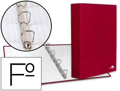 Capa Paper Coat 4 Aneis 40mm Forro PVC Folio Vermelho