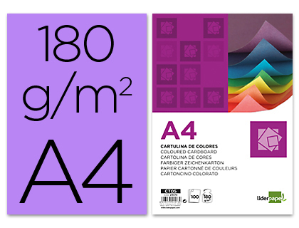 Cartolina 180 Gr A4 100 Folhas Lilas