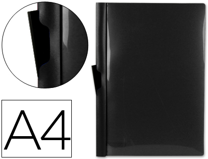 Bolsa Dossier c/ Clip Lateral, Din A4 Preto, 60 Folhas
