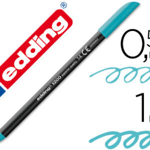 Marcador Edding Ponta Fibra 1200 Azul Turquesa N. 14 -Ponta Redeonda 0.