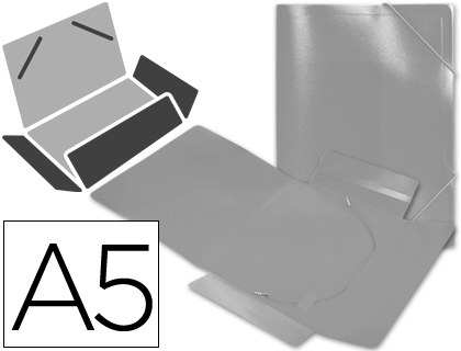 Pasta de Elasticos em Polipropileno A5, Transparente
