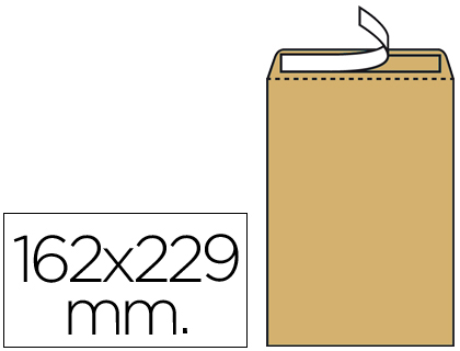 Envelope Bolsa C5 162 X 229mm Kraft (250 Unidades)