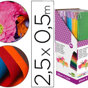 Expositor 80 Bolsas Papel Crepe. Cores Sortidas