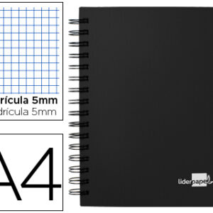 Caderno Espiral Executive 100 Fls A4 Preto Quad