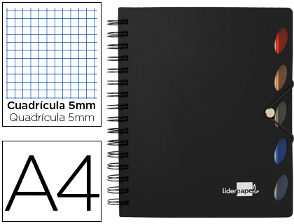 Caderno Espiral Executive 100 Fls A4 Preto Quad