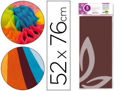Papel Seda 52 X 76 cm. 18 Gr/M2. Castanho