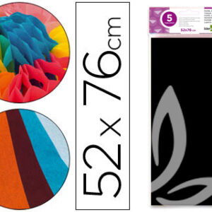 Papel Seda 52 X 76 cm. 18 Gr/M2. Preto