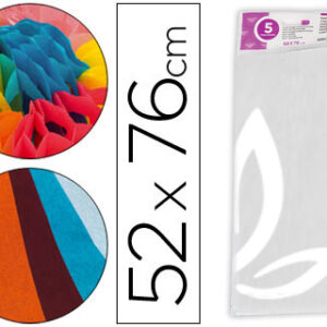 Papel Seda 52 X 76 cm. 18 Gr/M2. Branco