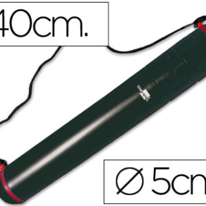 Tubo Porta Desenhos Plastico 40 cm Preto