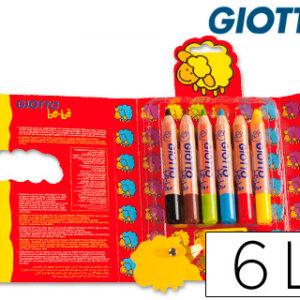 Lápis de Cores Giotto Bebe. 6 Cores