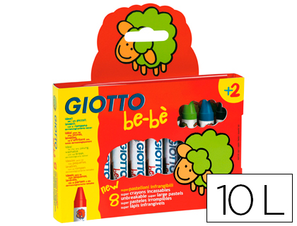 Lápis de Cera Giotto Bebe c/ 10 Unidades