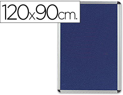 Vitrina De Anuncios Mural Grande Feltro Azul 120 X 90 Cm - Q-CONNECT