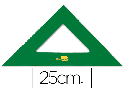 Esquadro 25 cm Plastico Verde
