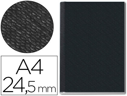 Capa de Encadernacao Leitz Channel Rigida Preta Lombada 24,5 mm Capacidadee 245 Folhas