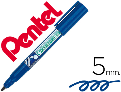 Marcador Pentel Nn50 Permanente Ponta Redonda Azul