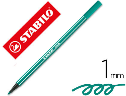 Marcador Stabilo Aguarelavel Pen 68 Verde Esmeralda 1 mm