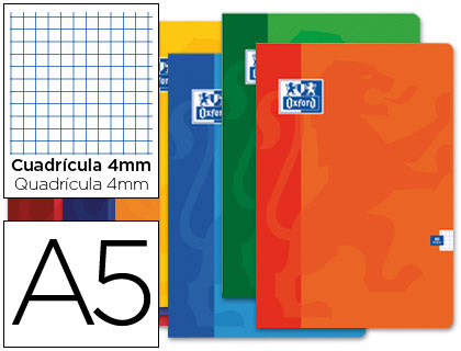 Caderno Escolar Oxford 80F A-5 Quadriculado 4 mm