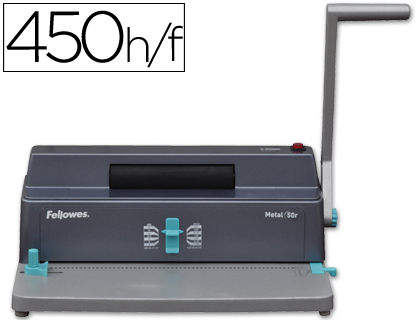 Encadernadora Fellowes Manual Espiral Metalico 5:1 Perfura 12 Folhas Inclui Alicates de Corte