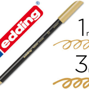 Marcador Edding Ponta Fibra 1200 Ouro N. 53 -Ponta Redeonda 0,5 mm