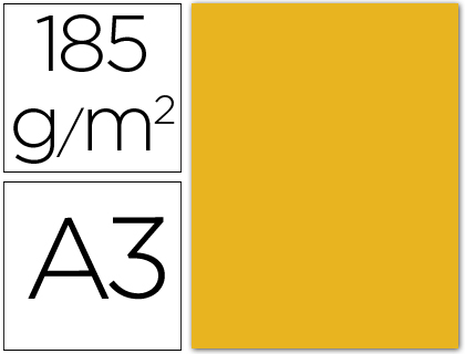 Cartolina Guarro A3 Ouro 185 Gr (50 Folhas)
