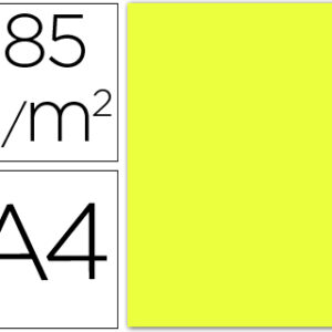 Cartolina Guarro A4 Amarelo Limao 185 Gr (50 Folhas)