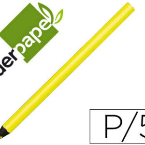 Lápis de Cores Neon Amarelo Caixa de 5 Unidades