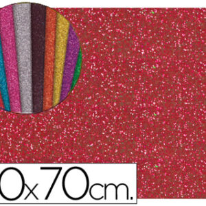 Goma Eva c/ Purpurina 50X70cm 60G/M2 Espessura 2mm Vermelho