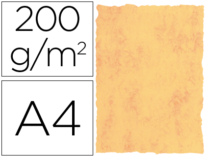 Papel Pergaminho Michel Dina4 200 Gr Cor Marmore Amarelo (25 Folhas)
