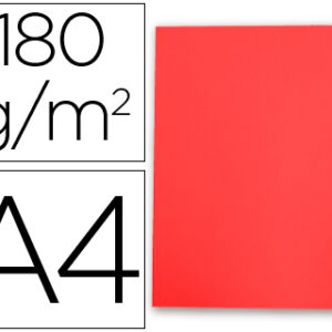 Classificador Gio de Cartolina Din A4 Vermelho Pastel 180 g/m2