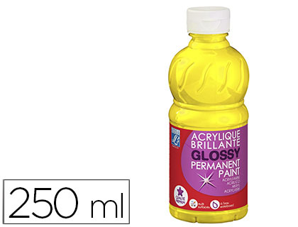 Pintura Acrilica L&B Brilho Amarelo Primario Boiao de 250ml