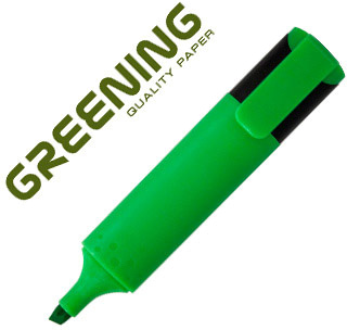 Marcador Greening Fluorescente Ponta Biselada Verde