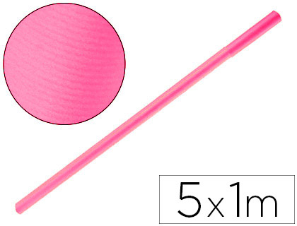 Papel Kraft Rosa Rolo 5X1 Mt