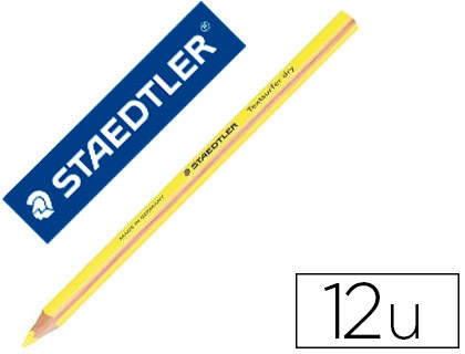 Lápis Staedtler Fluorescente Triangular Top Star Amarelo Caixa de 12 Unidades