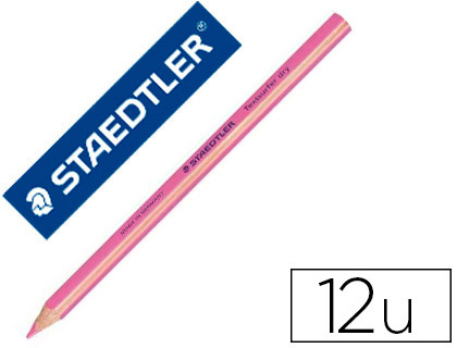 Lápis Staedtler Fluorescente Triangular Top Star Rosa Caixa de 12 Unidades