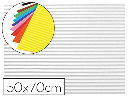 Goma Eva Ondulada 50X70cm Espessura 2,2mm Branco