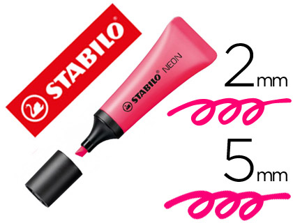 Marcador Stabilo Fluorescente 72 Rosa Neon