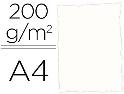 Papel Pergaminho Michel Din A4 Troquelado 200 Gr Cor Rustico Branco (25 Folhas)