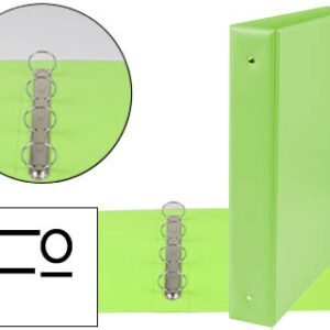 Pasta 4 Aneis 40mm Redondos Plastico Folio Cor Verde Pistacho
